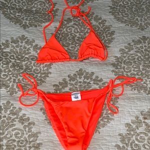 ONCE WORN ASOS Swim Neon Bikini Set. Size 0